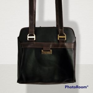 Dolce Vita Jackson faux black amd brown leather shoulder bag